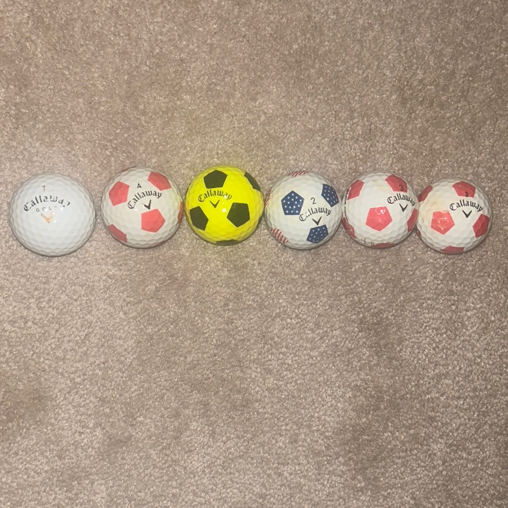 6 Callaway golf balls